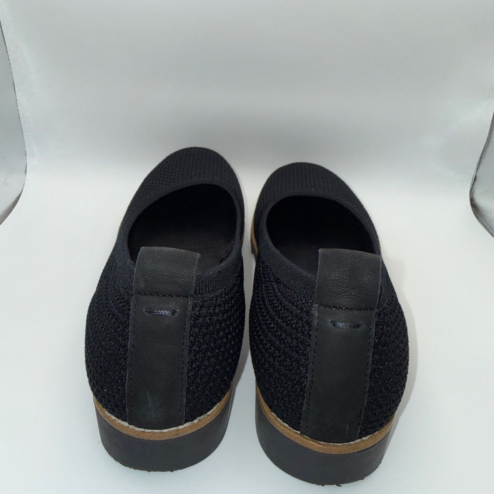Eileen Fisher Black Knit Ballet Flats Womens 9 Slip On Quiet Luxury Office Work - Picture 9 of 11